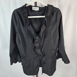 Chadwick women's pullover long-sleeved top RN91104 size 16 in black